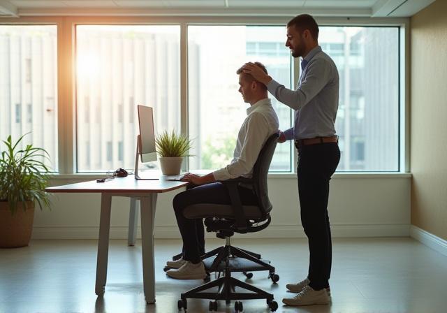 Ergonómiai beállítás irodai környezetben